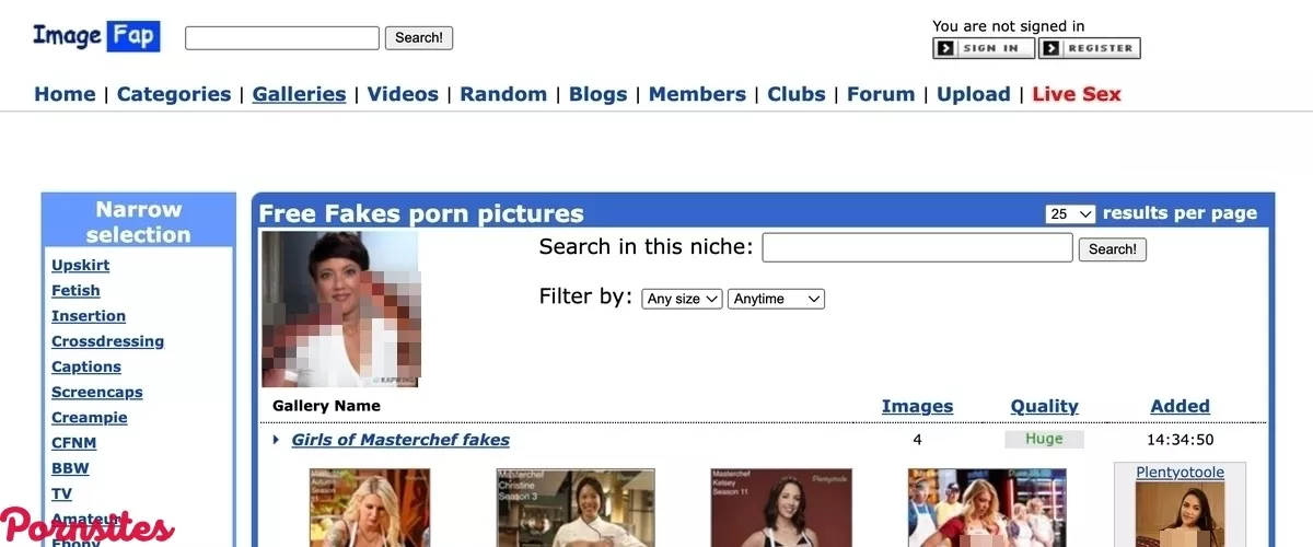 ImageFap Fakes