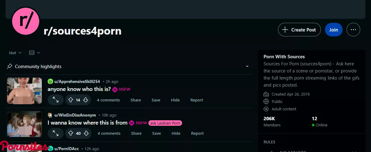 Reddit Sources4Porn