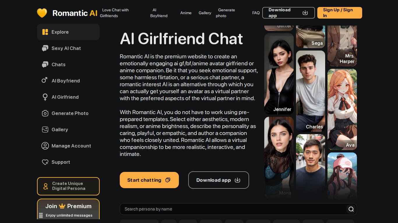 Romantic AI