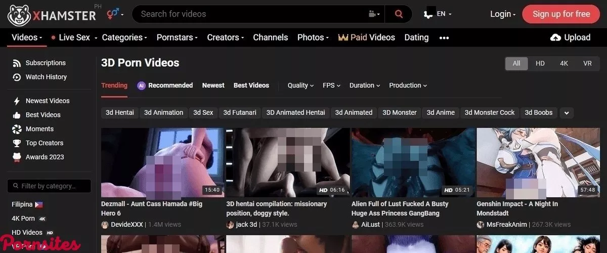 xHamster 3D Porn